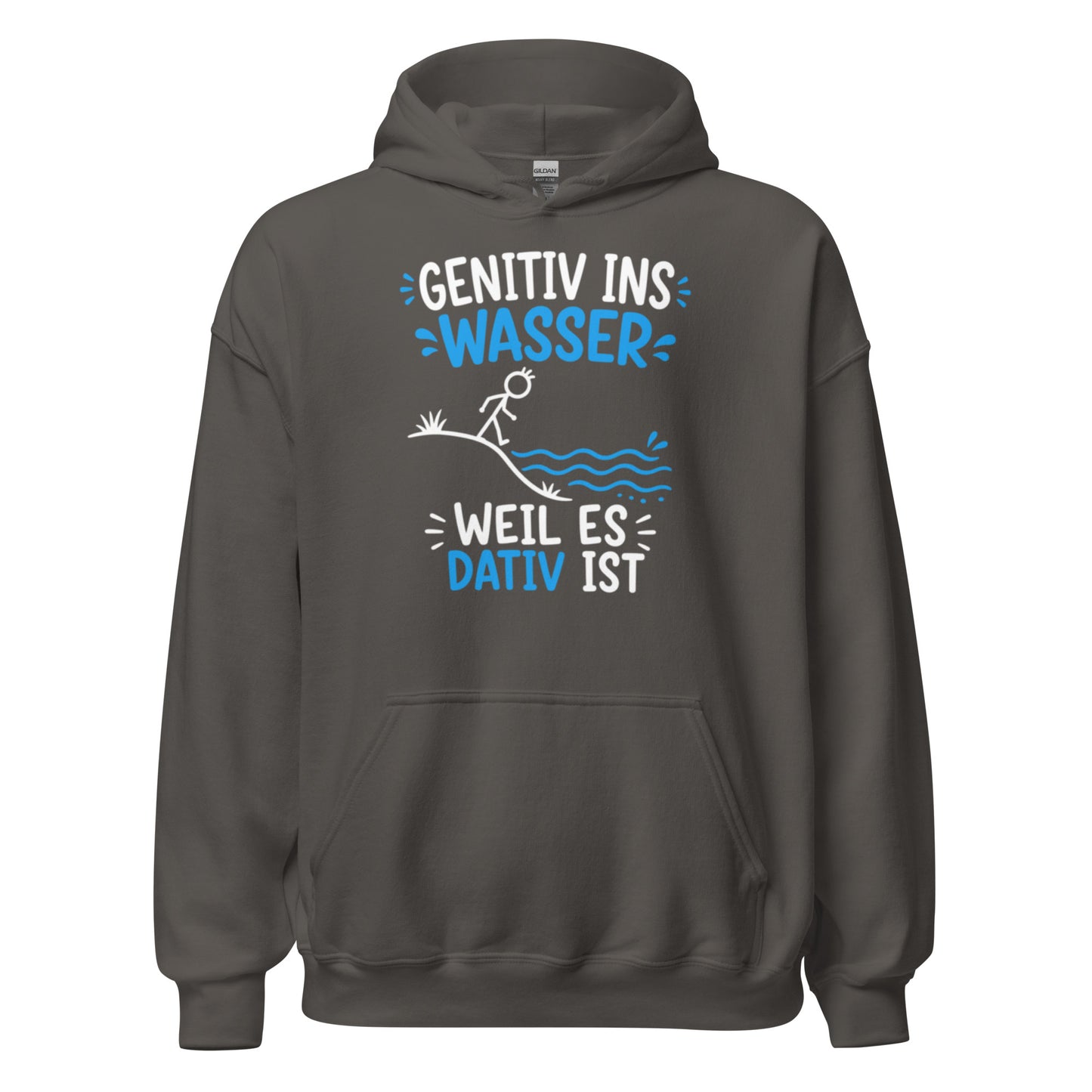 Genitiv ins Wasser weil es Dativ ist – lustiger Grammatik Hoodie für Deutschlehrer