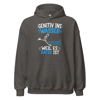 Genitiv ins Wasser weil es Dativ ist – lustiger Grammatik Hoodie für Deutschlehrer