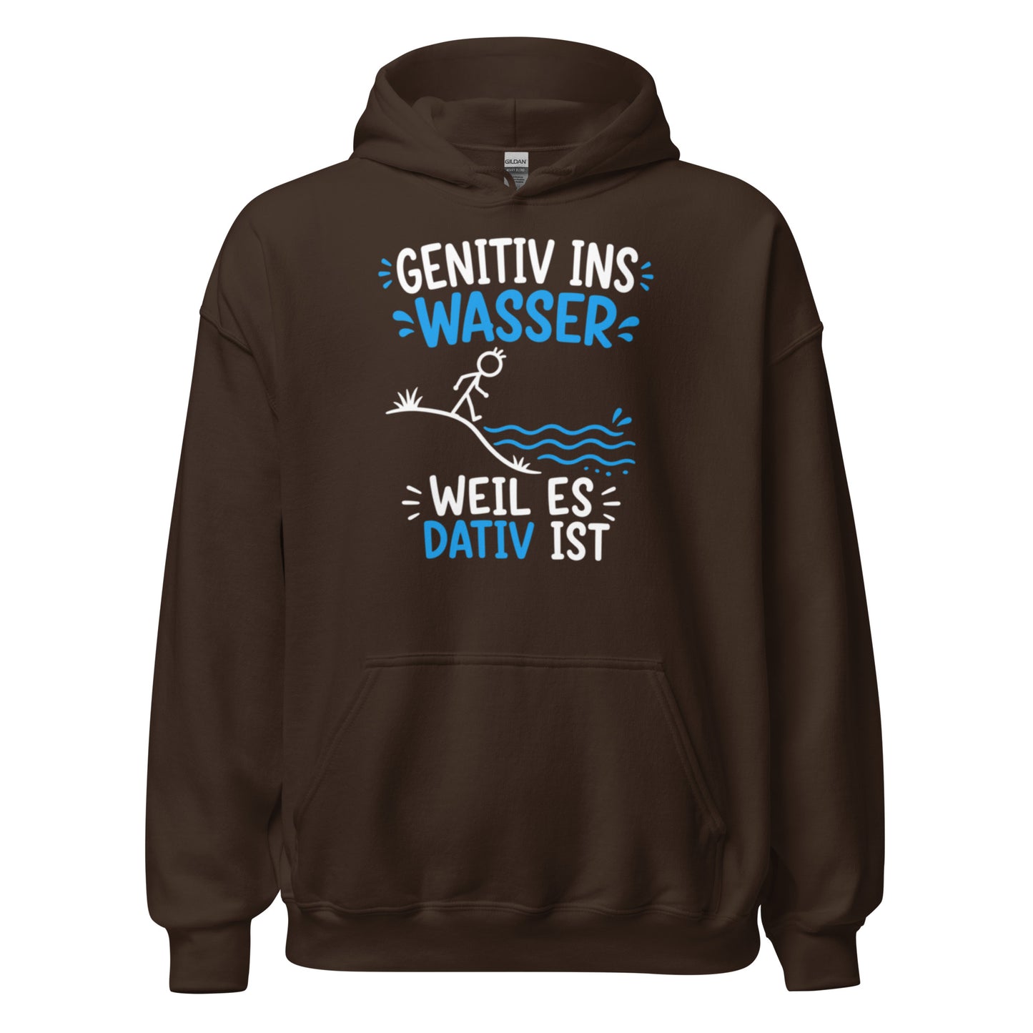Genitiv ins Wasser weil es Dativ ist – lustiger Grammatik Hoodie für Deutschlehrer