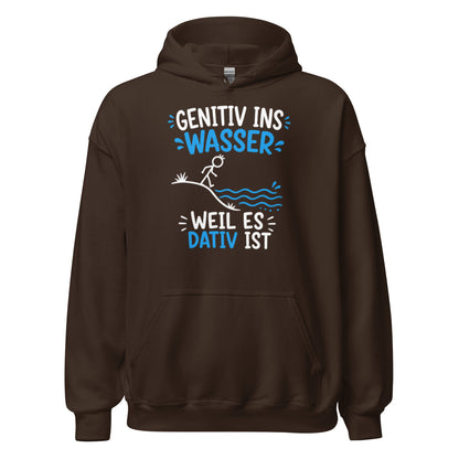 Genitiv ins Wasser weil es Dativ ist – lustiger Grammatik Hoodie für Deutschlehrer