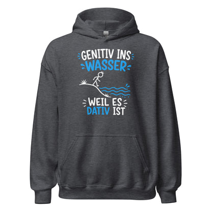 Genitiv ins Wasser weil es Dativ ist – lustiger Grammatik Hoodie für Deutschlehrer