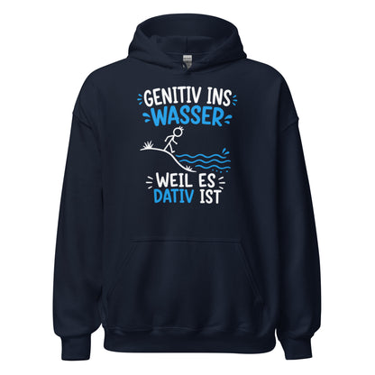 Genitiv ins Wasser weil es Dativ ist – lustiger Grammatik Hoodie für Deutschlehrer
