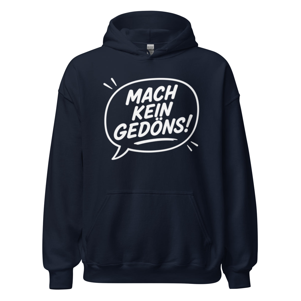 Weißer Ruhrpott Hoodie mit dem Spruch Mach kein Gedöns