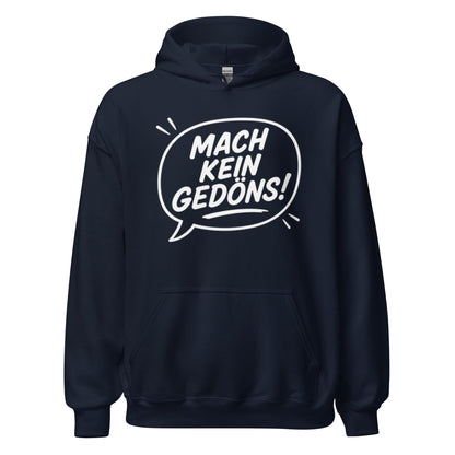 Weißer Ruhrpott Hoodie mit dem Spruch Mach kein Gedöns