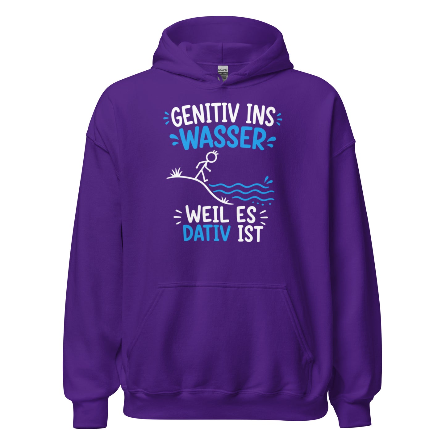 Genitiv ins Wasser weil es Dativ ist – lustiger Grammatik Hoodie für Deutschlehrer
