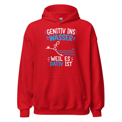 Genitiv ins Wasser weil es Dativ ist – lustiger Grammatik Hoodie für Deutschlehrer