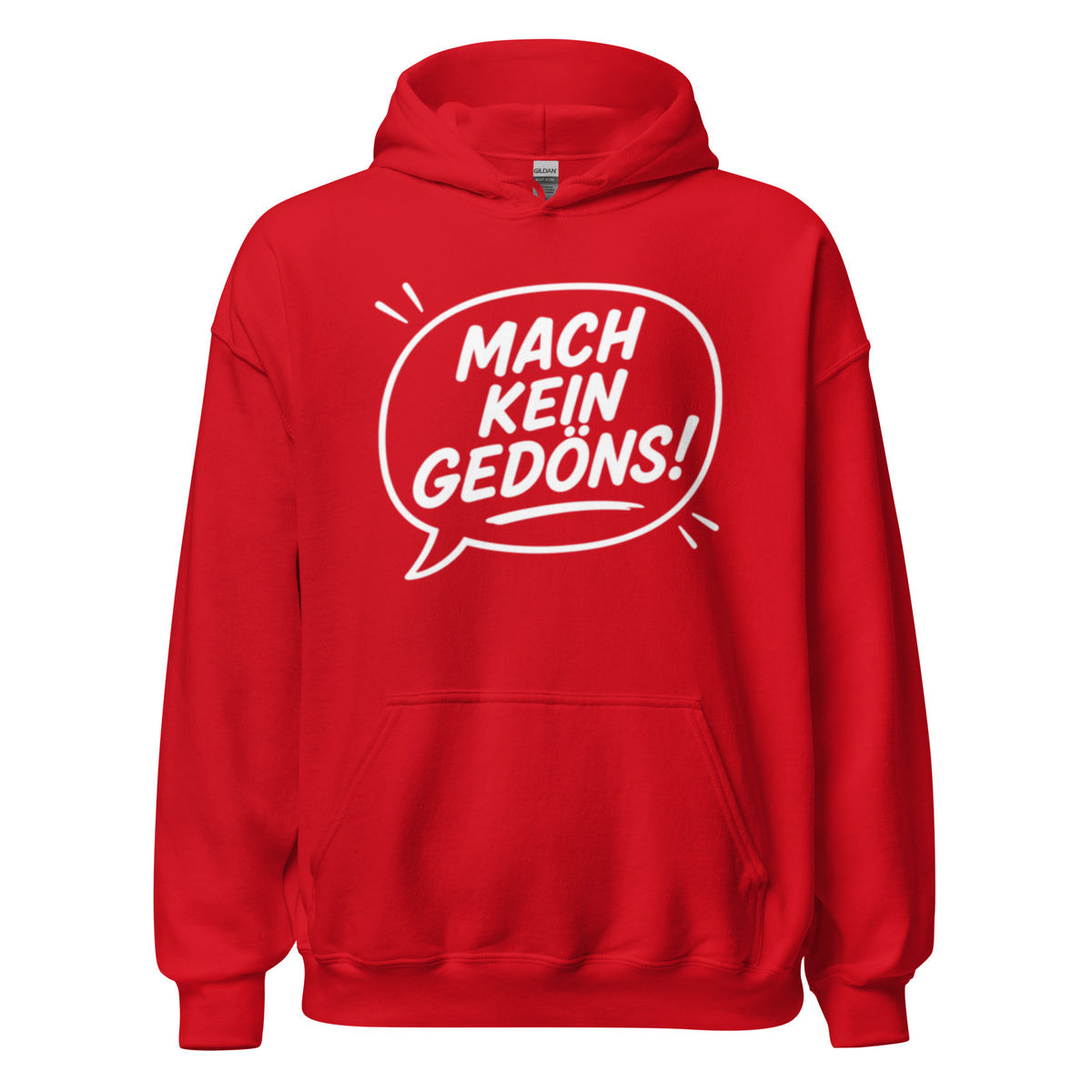 Weißer Ruhrpott Hoodie mit dem Spruch Mach kein Gedöns