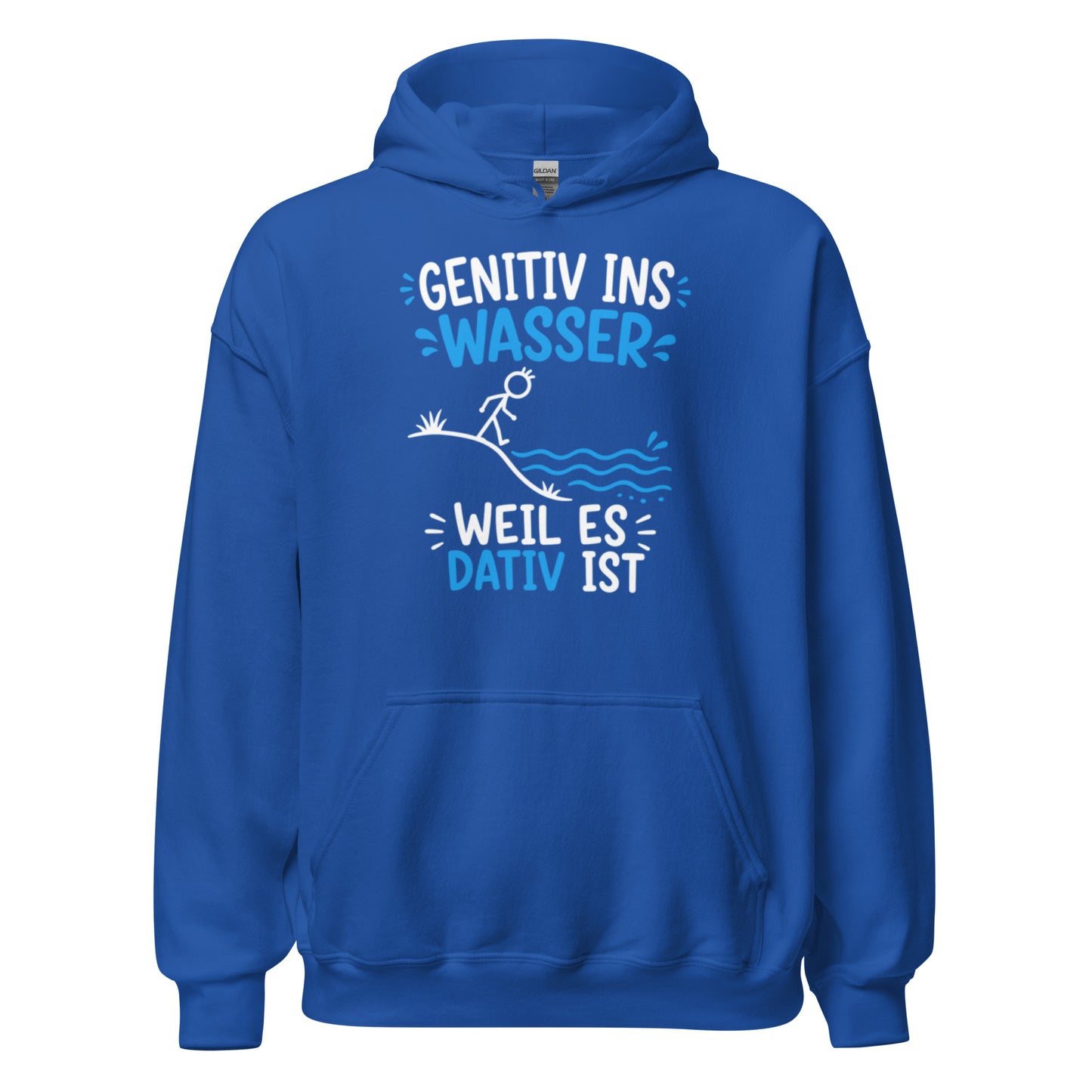 Genitiv ins Wasser weil es Dativ ist – lustiger Grammatik Hoodie für Deutschlehrer