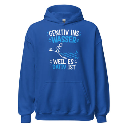 Genitiv ins Wasser weil es Dativ ist – lustiger Grammatik Hoodie für Deutschlehrer