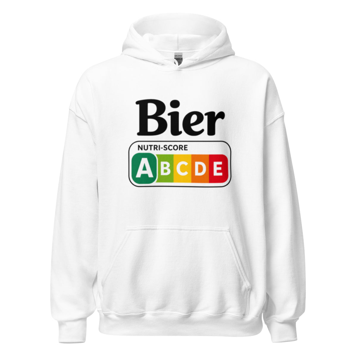 Lustiger Bier Hoodie mit Nutri-Score A Motiv für Bierliebhaber