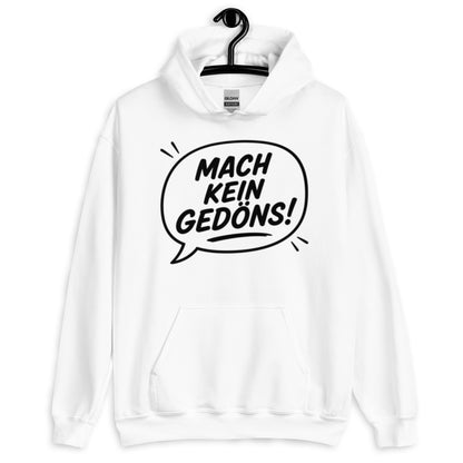 Weißer Ruhrpott Hoodie mit dem Spruch Mach kein Gedöns