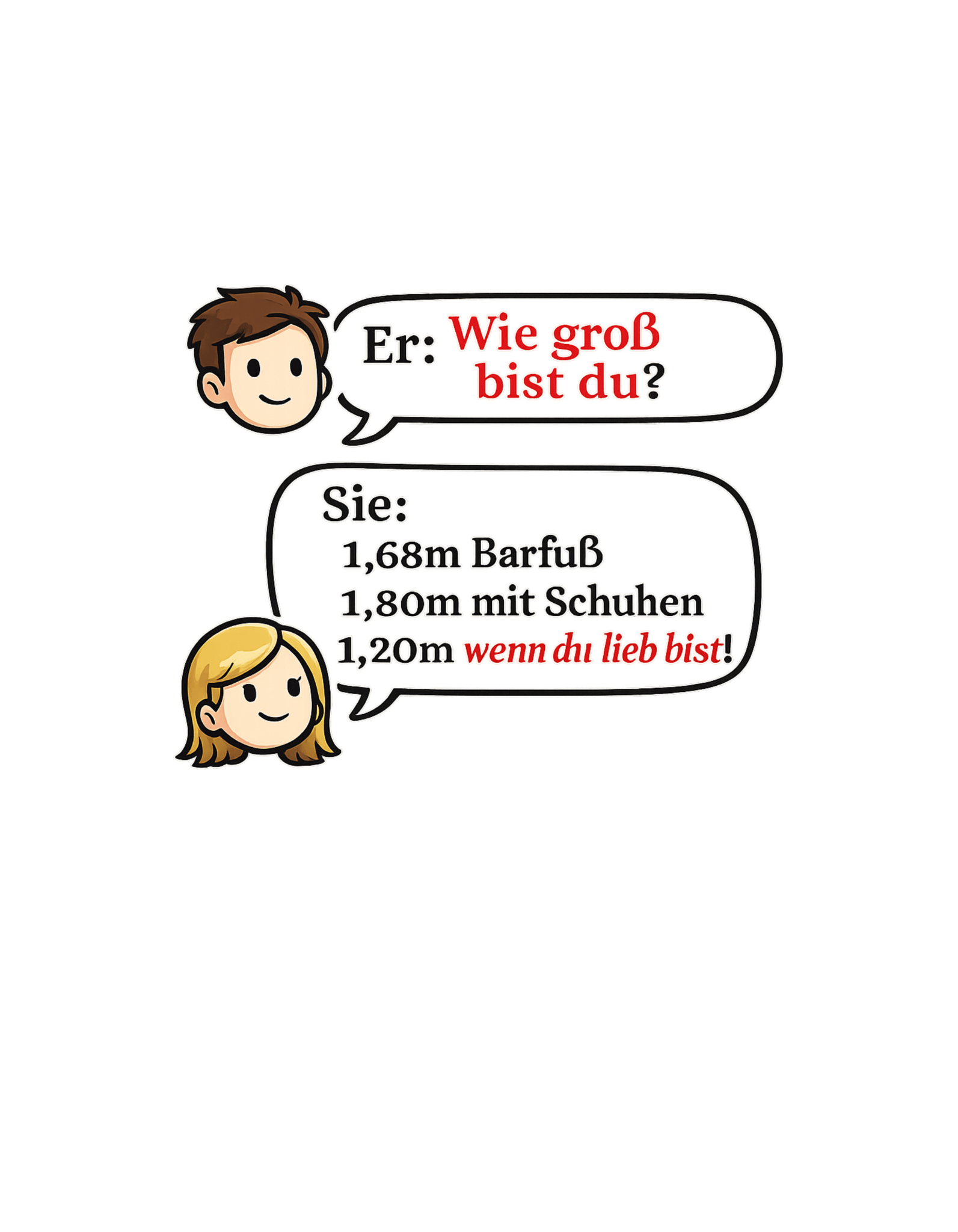 Versauter Smalltalk Mann und Frau - Lustiges Unisex T-Shirt - SprücheKüche - Druckfrisch & frech