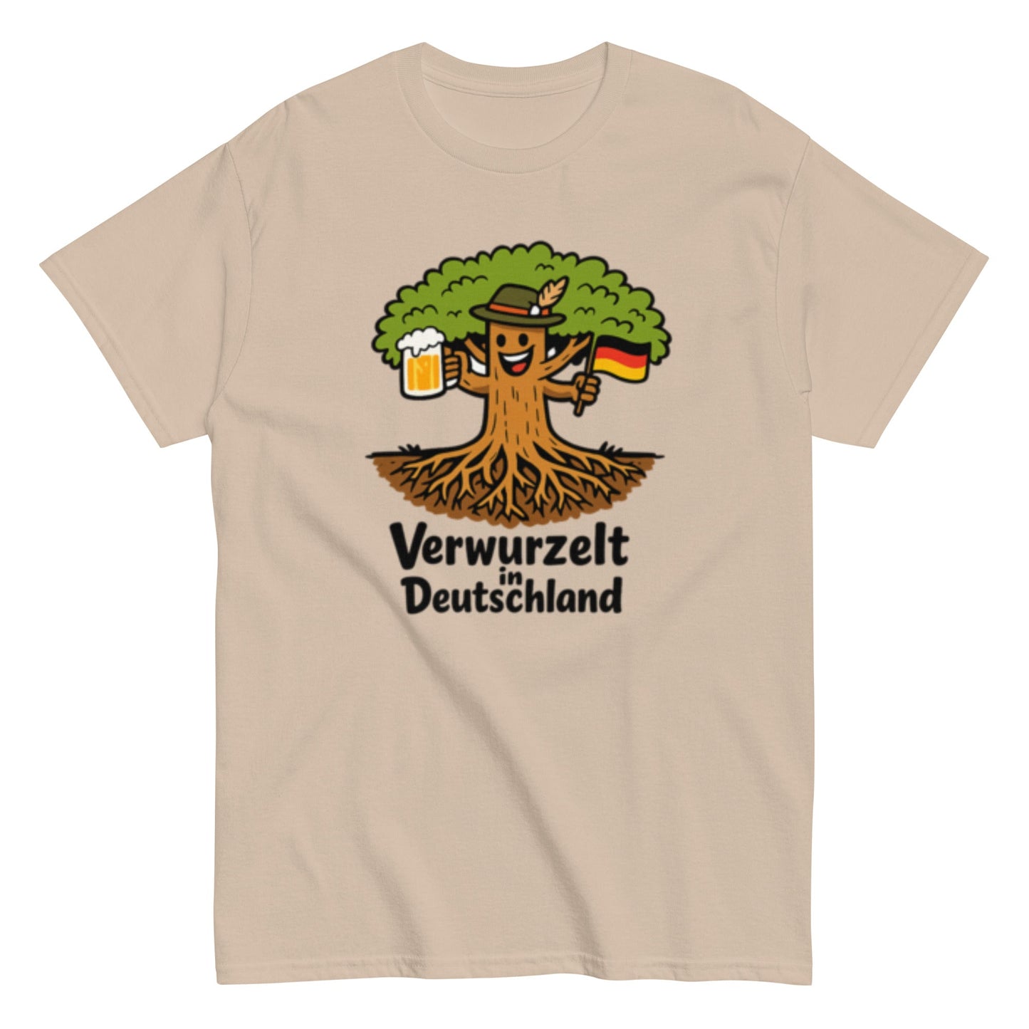 Verwurzelt in Deutschland - Statement Unisex T-Shirt - SprücheKüche - Druckfrisch & frech