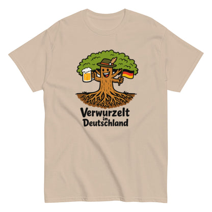 Verwurzelt in Deutschland - Statement Unisex T-Shirt - SprücheKüche - Druckfrisch & frech