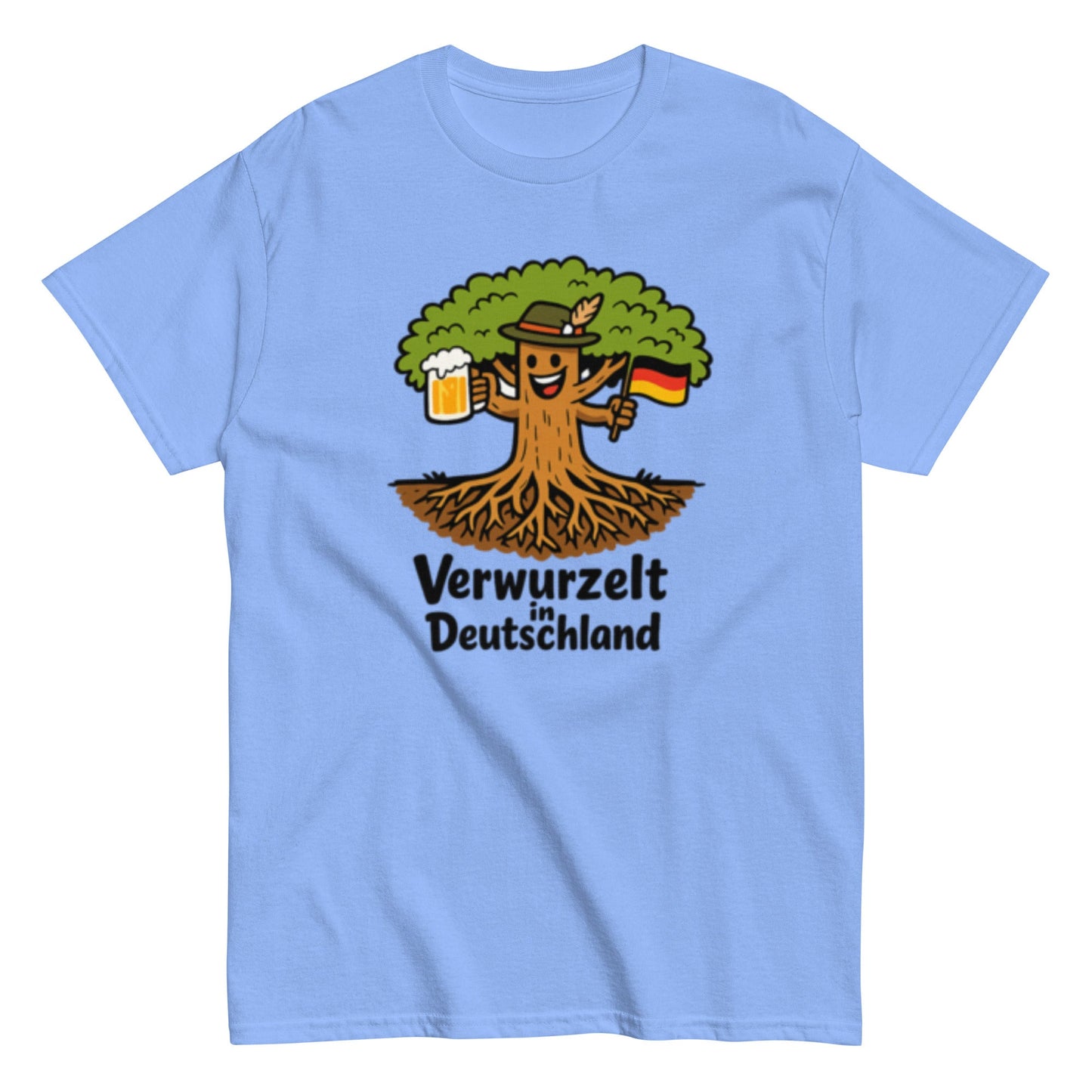 Verwurzelt in Deutschland - Statement Unisex T-Shirt - SprücheKüche - Druckfrisch & frech