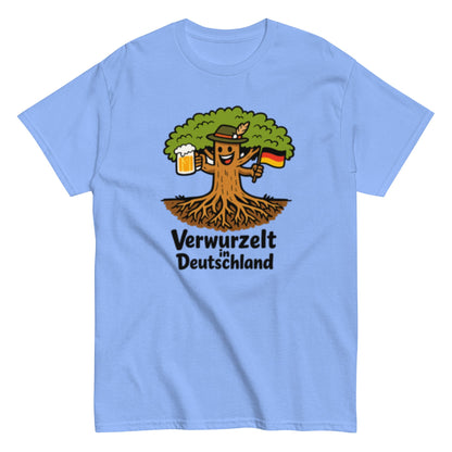 Verwurzelt in Deutschland - Statement Unisex T-Shirt - SprücheKüche - Druckfrisch & frech