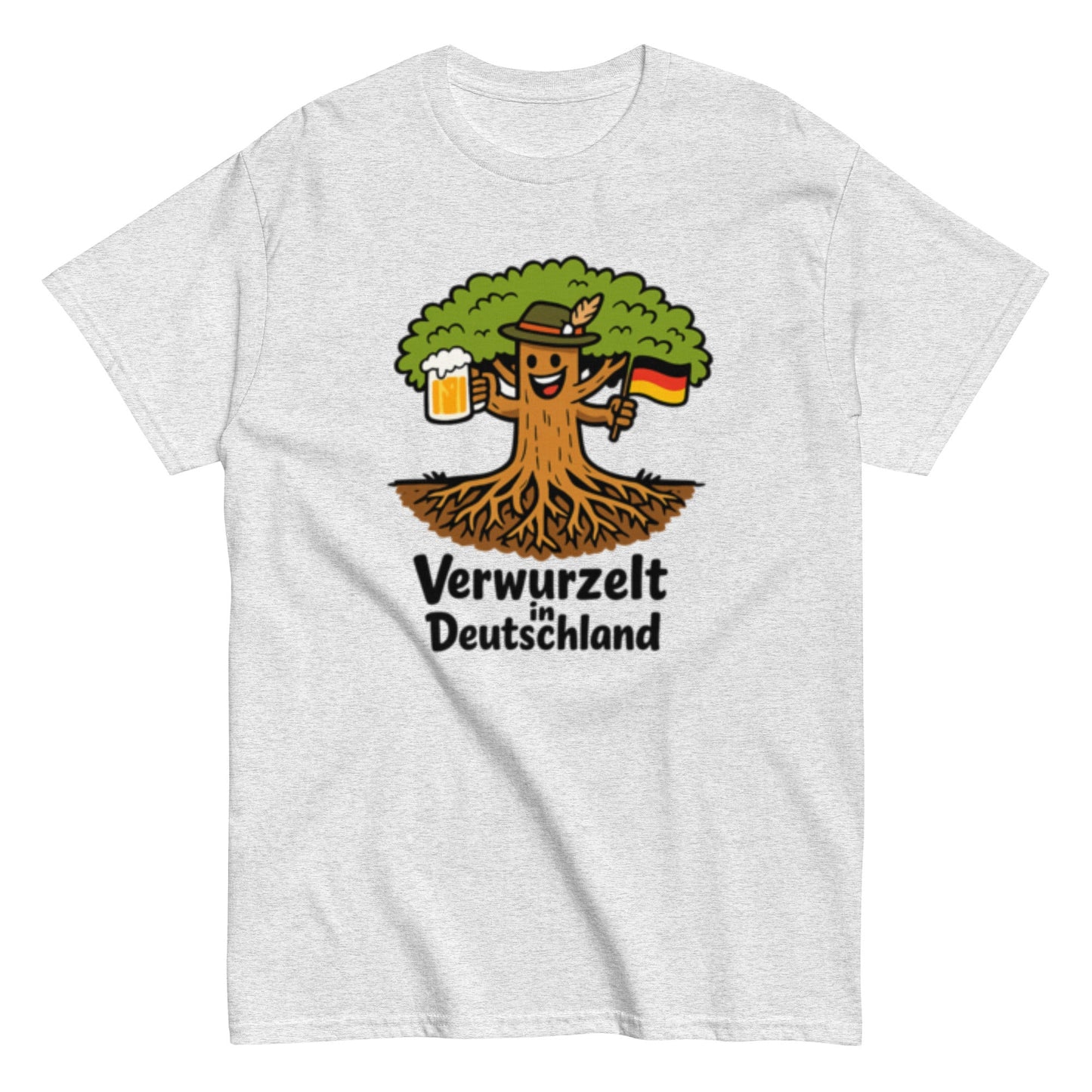 Verwurzelt in Deutschland - Statement Unisex T-Shirt - SprücheKüche - Druckfrisch & frech