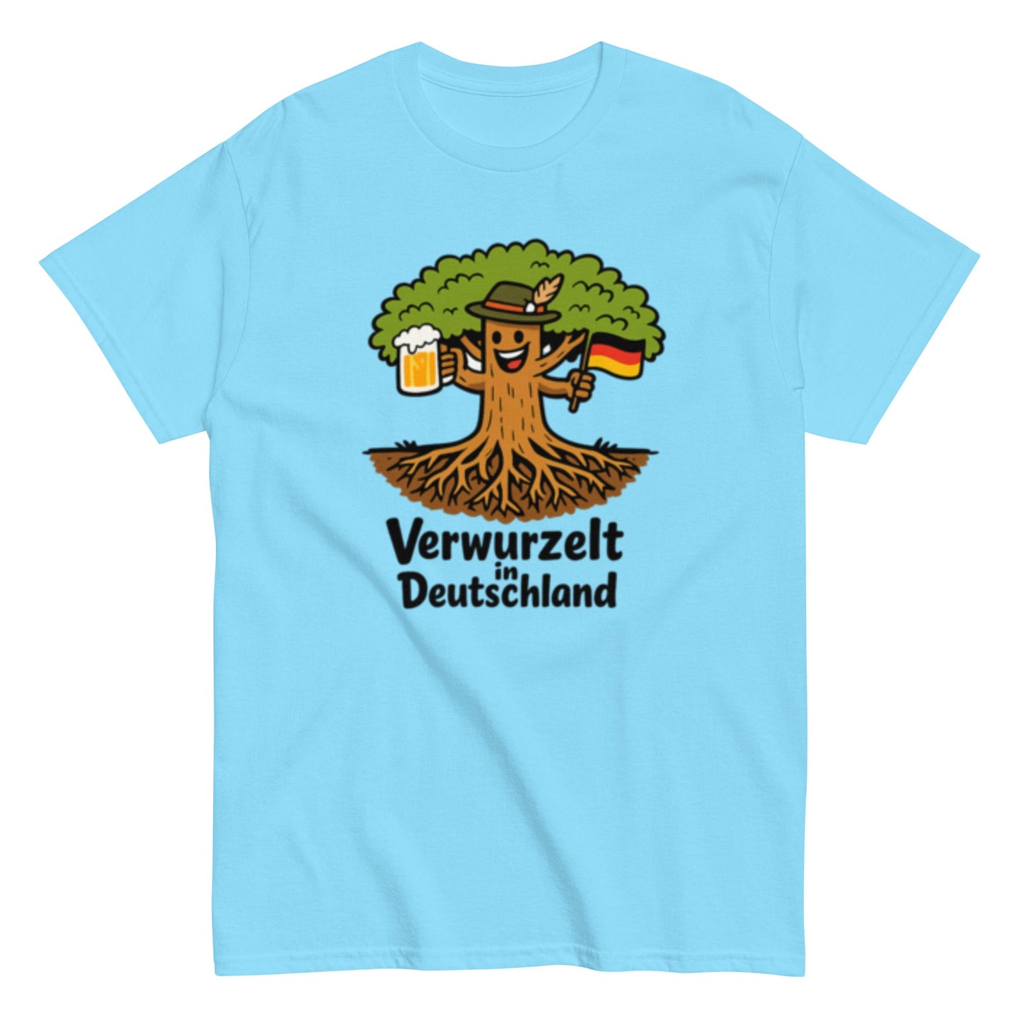 Verwurzelt in Deutschland - Statement Unisex T-Shirt - SprücheKüche - Druckfrisch & frech