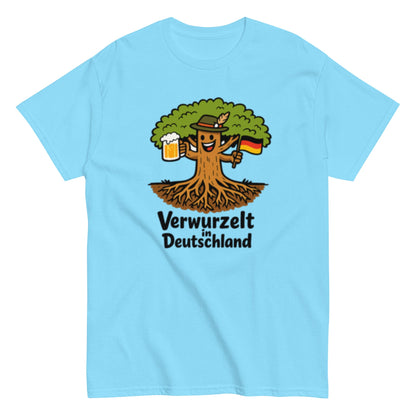 Verwurzelt in Deutschland - Statement Unisex T-Shirt - SprücheKüche - Druckfrisch & frech
