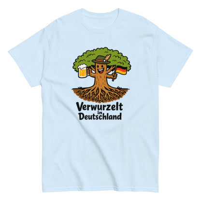 Verwurzelt in Deutschland - Statement Unisex T-Shirt - SprücheKüche - Druckfrisch & frech