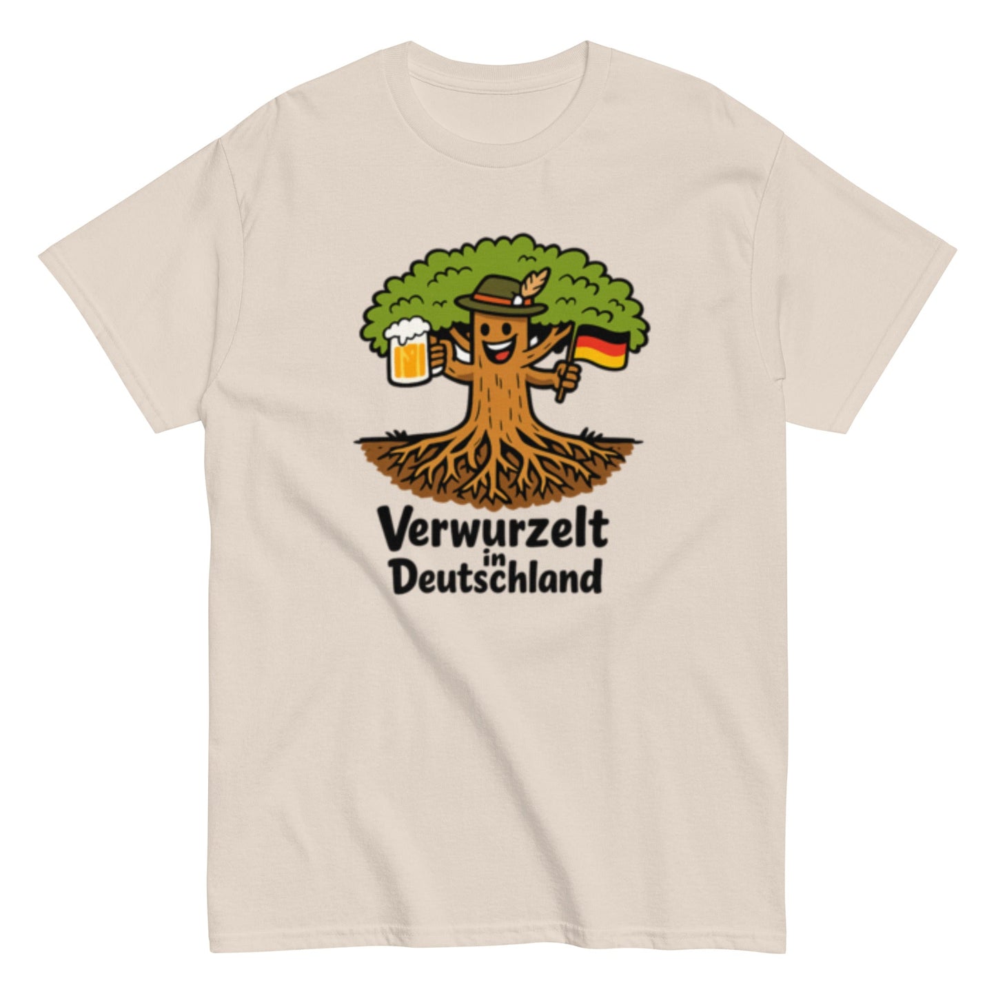 Verwurzelt in Deutschland - Statement Unisex T-Shirt - SprücheKüche - Druckfrisch & frech