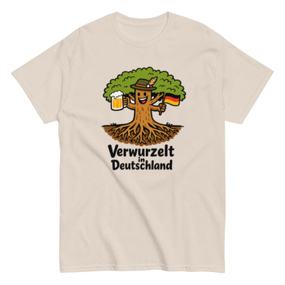 Verwurzelt in Deutschland - Statement Unisex T-Shirt - SprücheKüche - Druckfrisch & frech