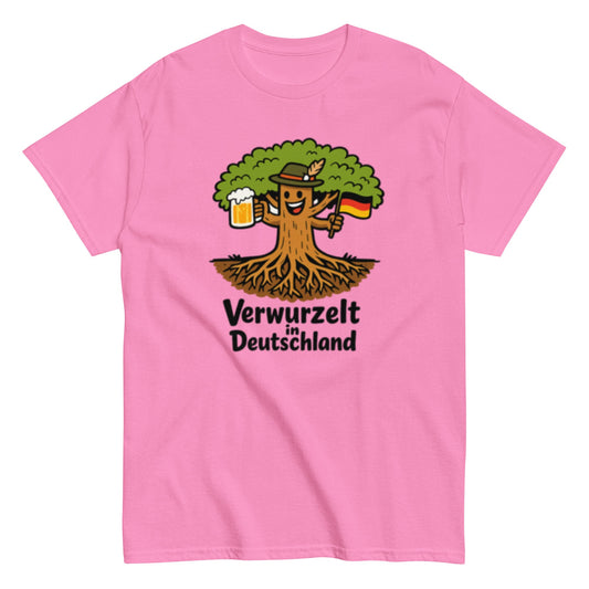 Verwurzelt in Deutschland - Statement Unisex T-Shirt - SprücheKüche - Druckfrisch & frech