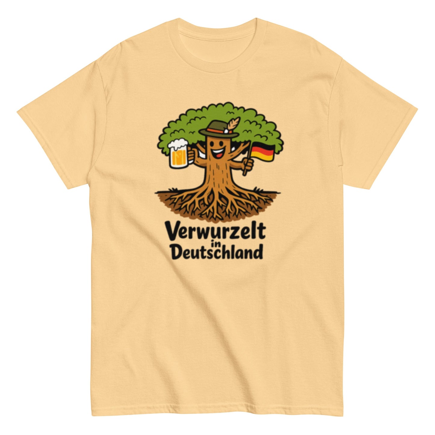 Verwurzelt in Deutschland - Statement Unisex T-Shirt - SprücheKüche - Druckfrisch & frech