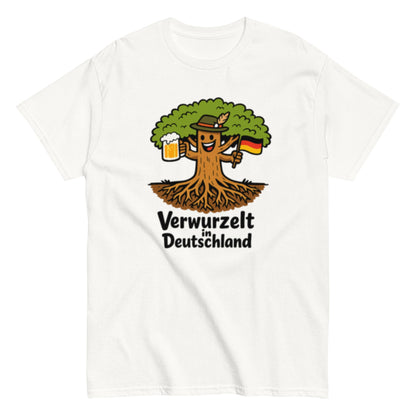 Verwurzelt in Deutschland - Statement Unisex T-Shirt - SprücheKüche - Druckfrisch & frech
