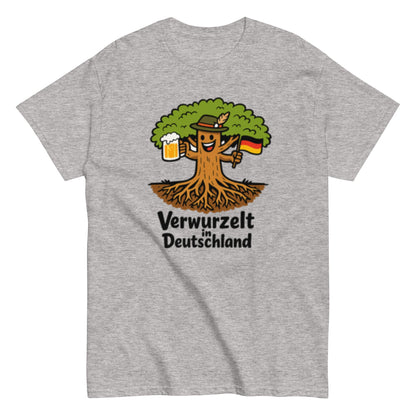 Verwurzelt in Deutschland - Statement Unisex T-Shirt - SprücheKüche - Druckfrisch & frech