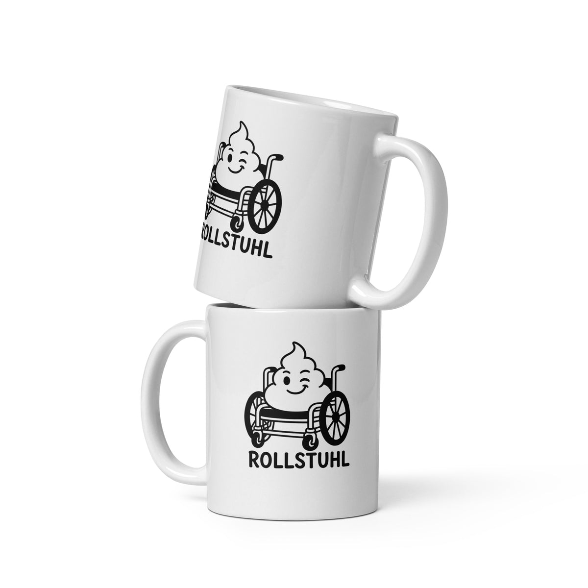 Weiße Tasse mit lustigem Pflegehumor-Motiv und frechem Spruch für Pflegekräfte, Krankenpfleger und Pflegepersonal.