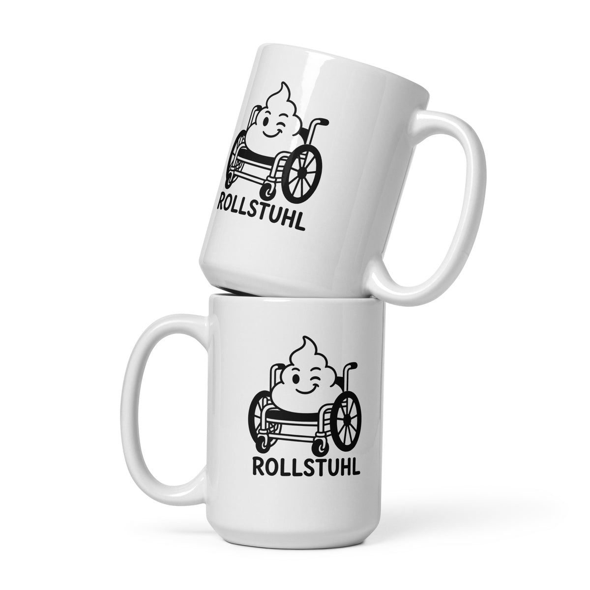 Weiße Tasse mit lustigem Pflegehumor-Motiv und frechem Spruch für Pflegekräfte, Krankenpfleger und Pflegepersonal.