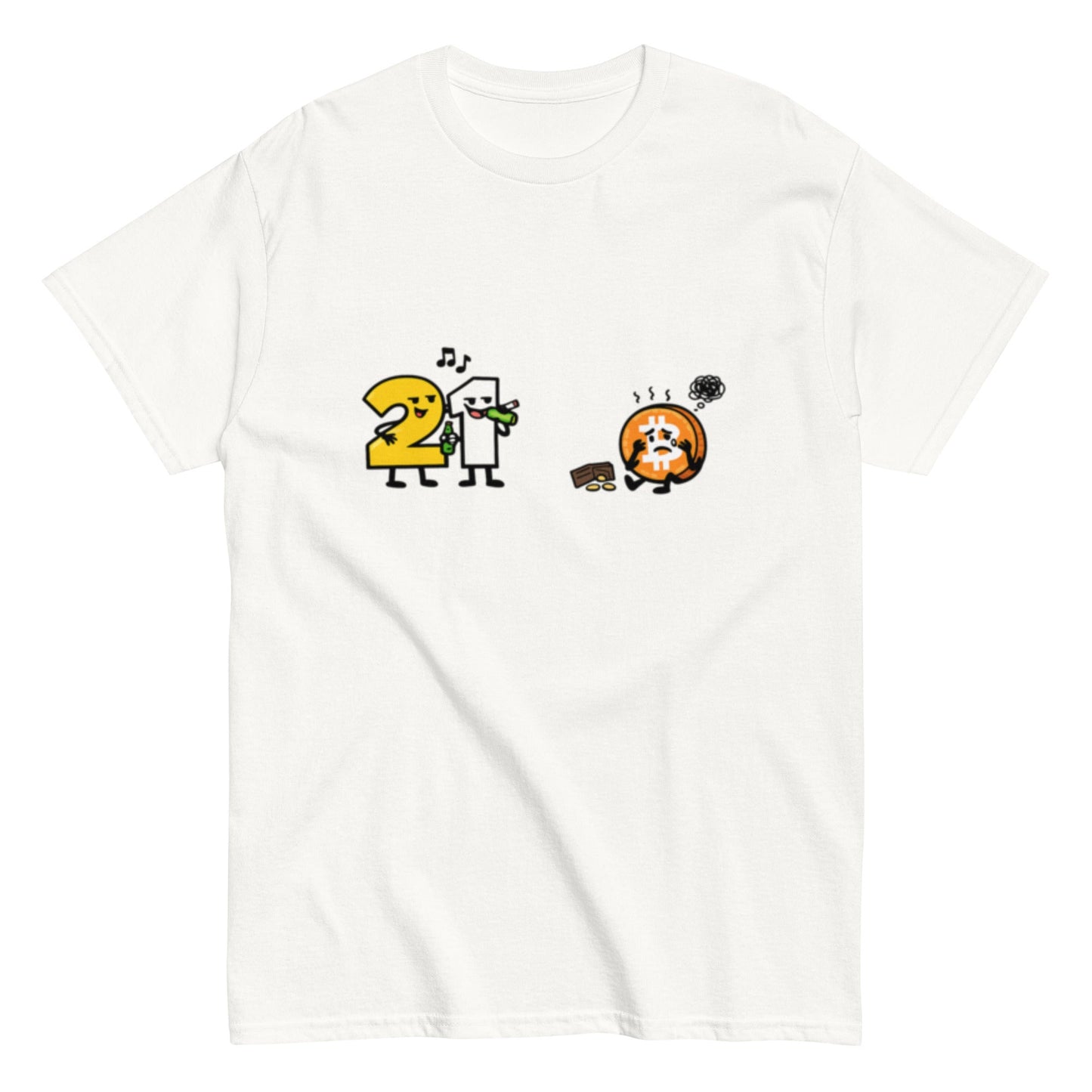 ZAHL 21, BITCOIN HUMOR - Lustiges Herren T-Shirt - SprücheKüche - Druckfrisch & frech