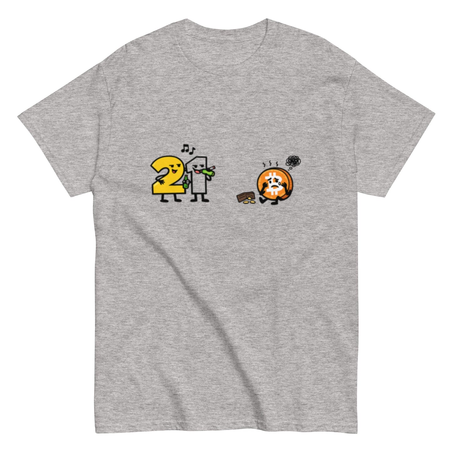 ZAHL 21, BITCOIN HUMOR - Lustiges Herren T-Shirt - SprücheKüche - Druckfrisch & frech